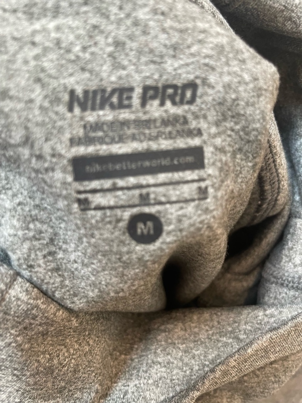 Gray Long Sleeve Hooded Athletic Top size medium - Picture 3 of 5